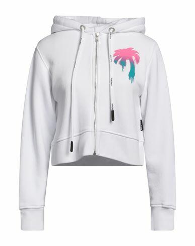 Palm Angels Woman Sweatshirt White Cotton, Polyester Cover