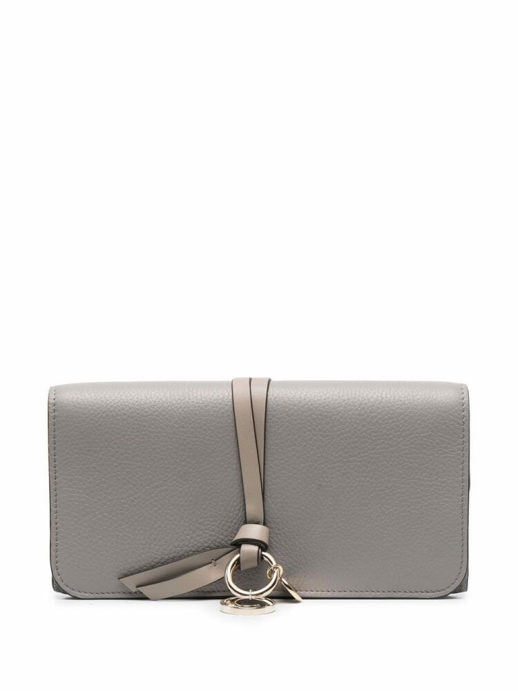 Chloé Alphabet textured-leather wallet - Grey Cover