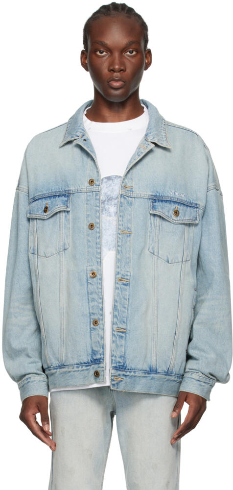 We11done Blue Oversized Denim Jacket Cover