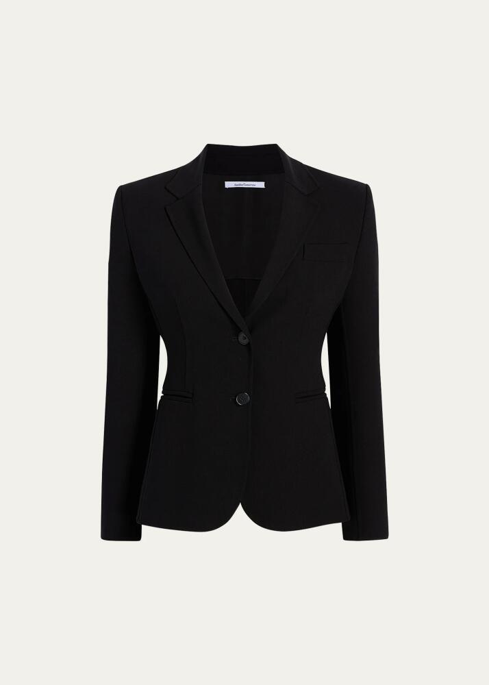 Another Tomorrow Doppio Wool Cropped Blazer Jacket Cover