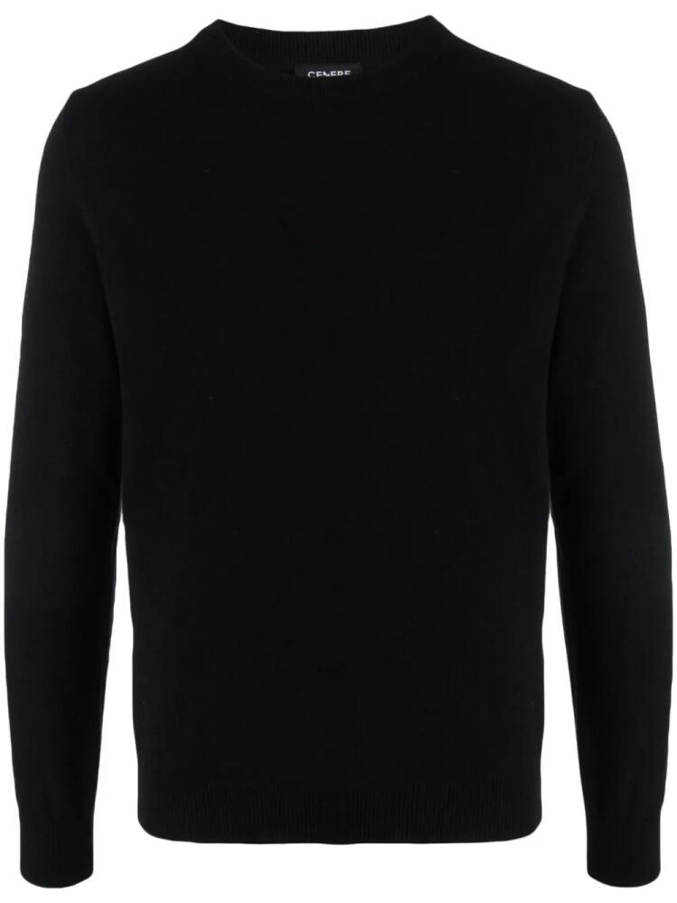 Cenere GB fine-knit crew-neck jumper - Black Cover