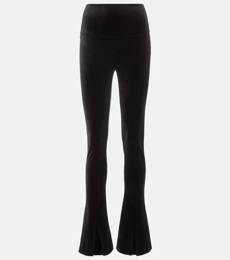 Norma Kamali Spat stretch-velvet leggings Cover