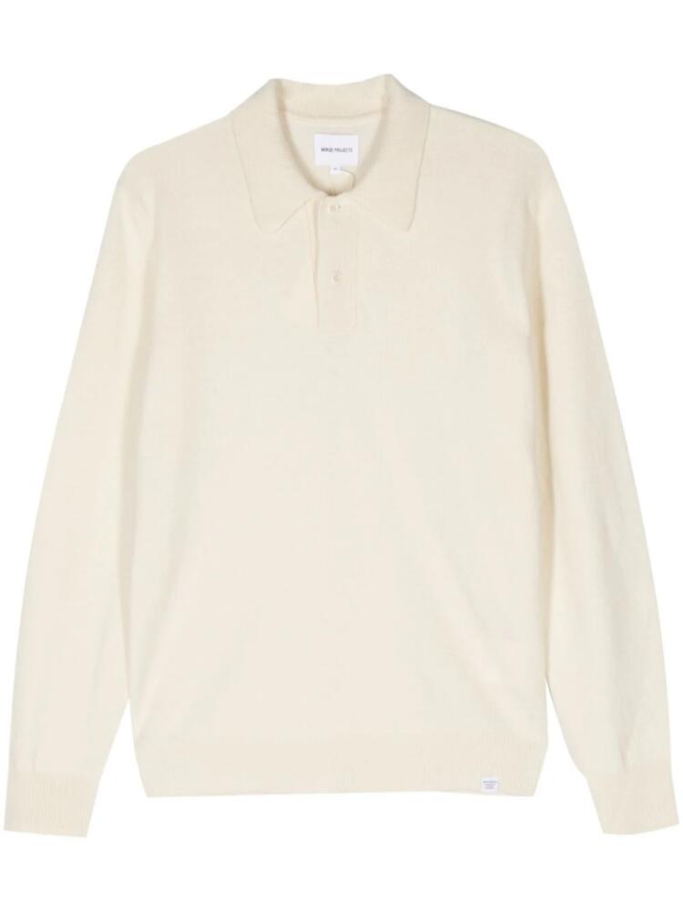 Norse Projects long-sleeve wool polo jumper - Neutrals Cover