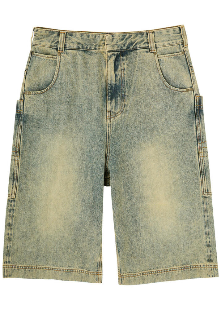 Entire Studios Distressed Denim Shorts - Blue Cover