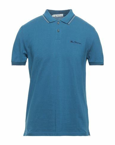 Ben Sherman Man Polo shirt Azure Organic cotton Cover