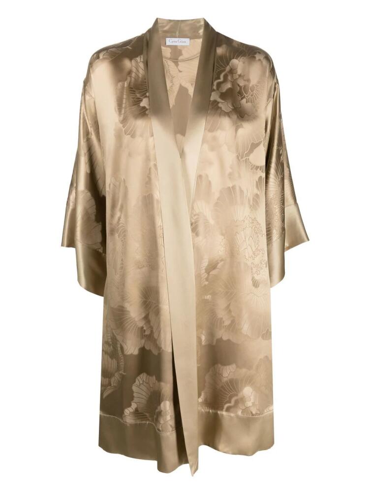 Carine Gilson jacquard silk kimono - Neutrals Cover