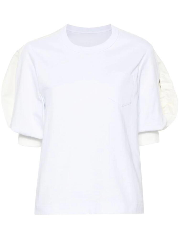 sacai cotton jersey T-shirt - White Cover