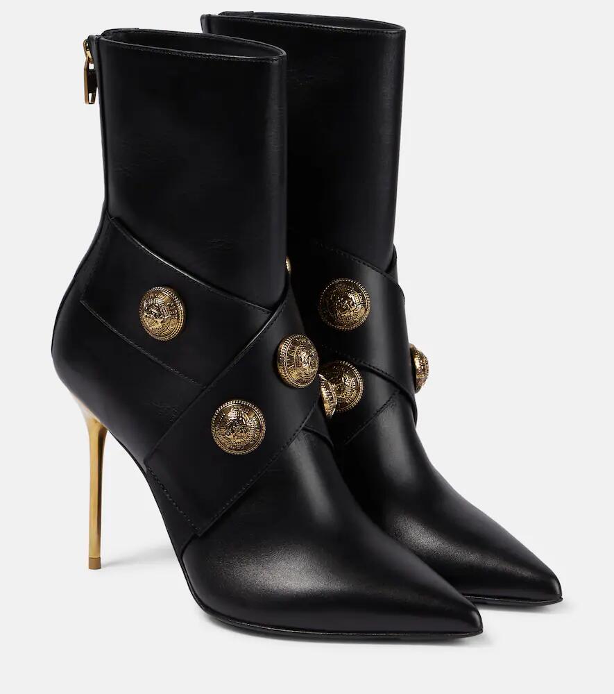 Balmain Alma leather ankle boots Cover