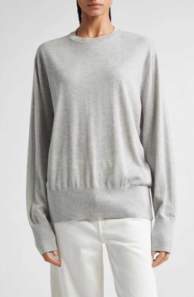 TOTEME Silk & Cashmere Sweater in Grey Melange Cover