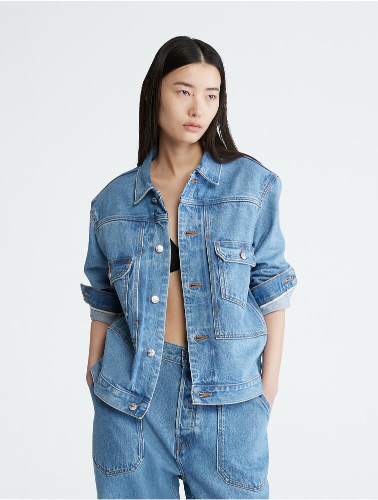 Calvin Klein Standards Utility Denim Jacket - Blue Cover