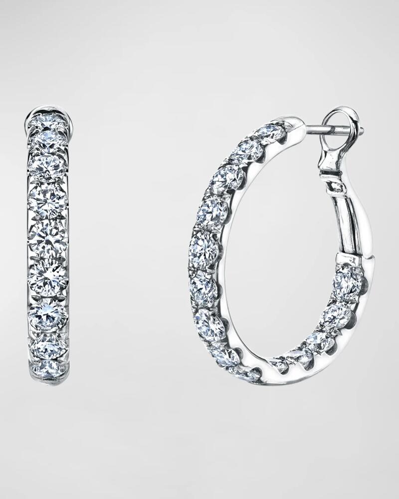 Neiman Marcus Diamonds Round Diamond Hoop Earrings, 3.25tcw Cover