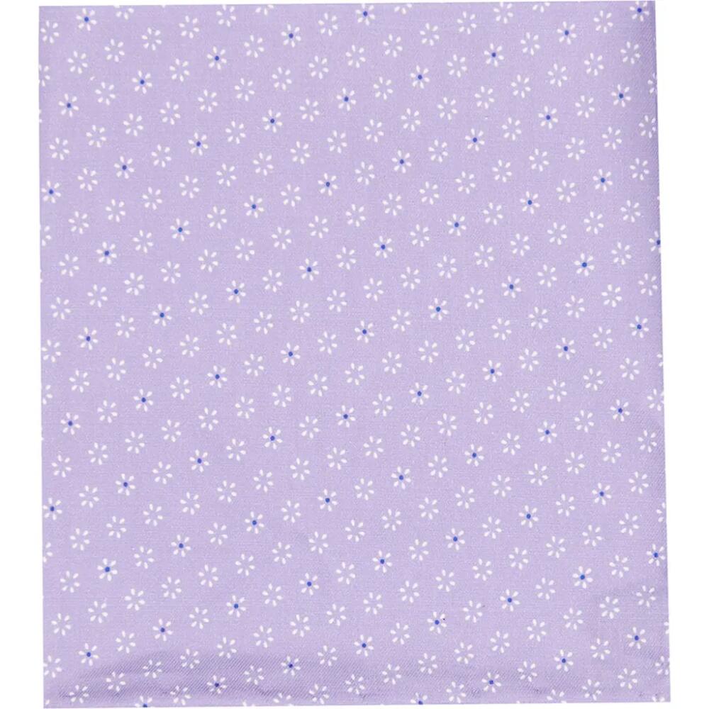 Brooklyn Brigade Geo Floral Print Cotton Pocket Square in Lilac Cover