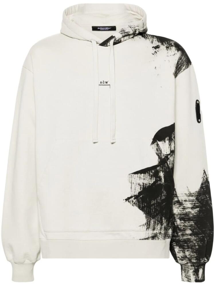 A-COLD-WALL* Brushstroke cotton hoodie - Neutrals Cover