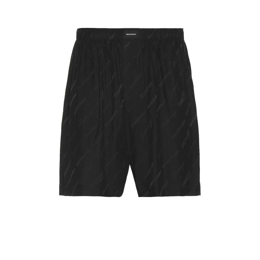 Balenciaga Mens Black Pyjama Shorts Cover