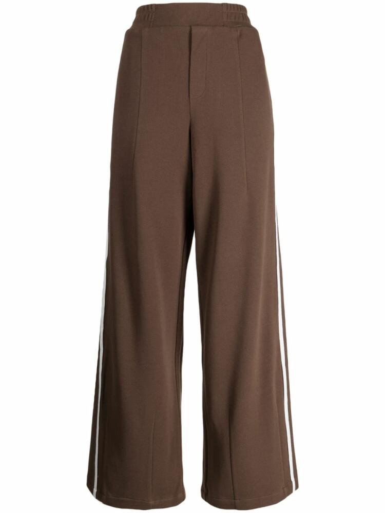 tout a coup side-stripe textured track pants - Brown Cover