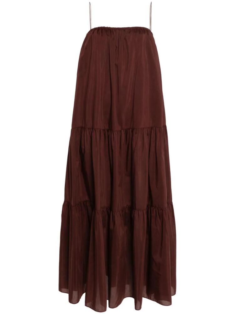 Matteau Voluminous tiered midi dress - Brown Cover