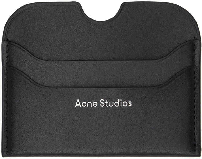 Acne Studios Black Leather Card Holder Cover