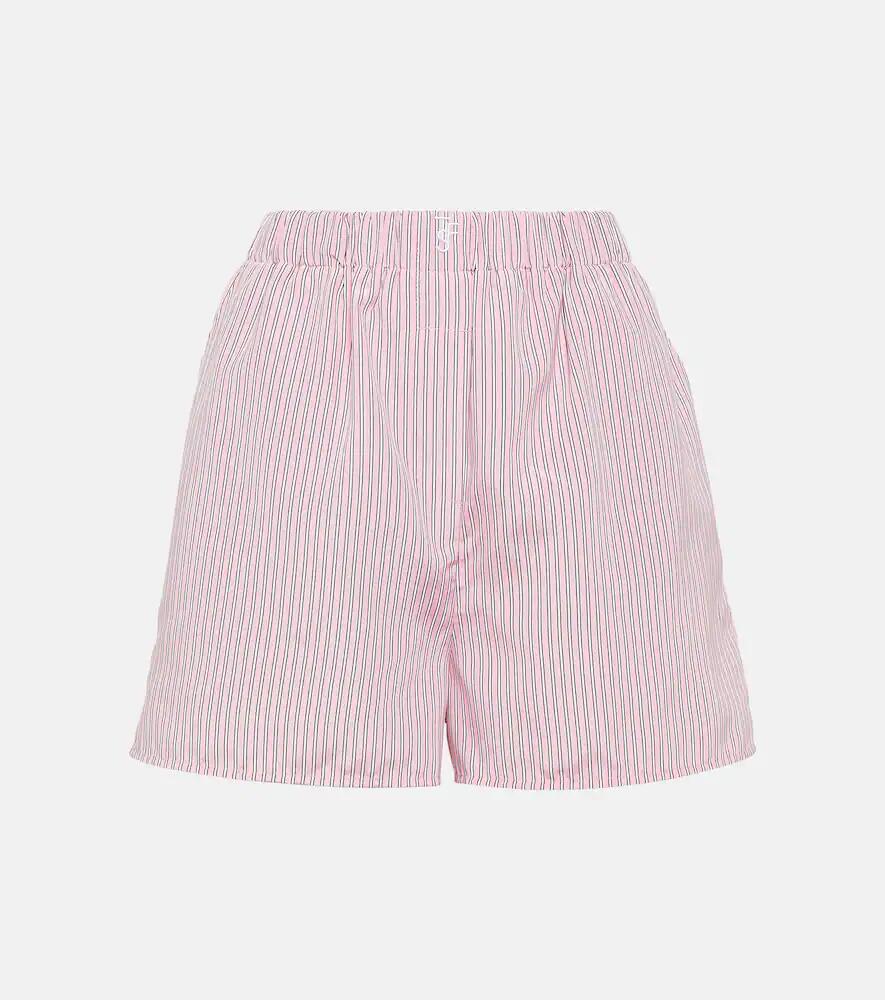 The Frankie Shop Lui striped crêpe shorts Cover