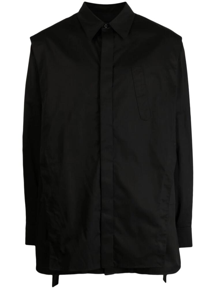 SONGZIO Meta layered cotton shirt - Black Cover