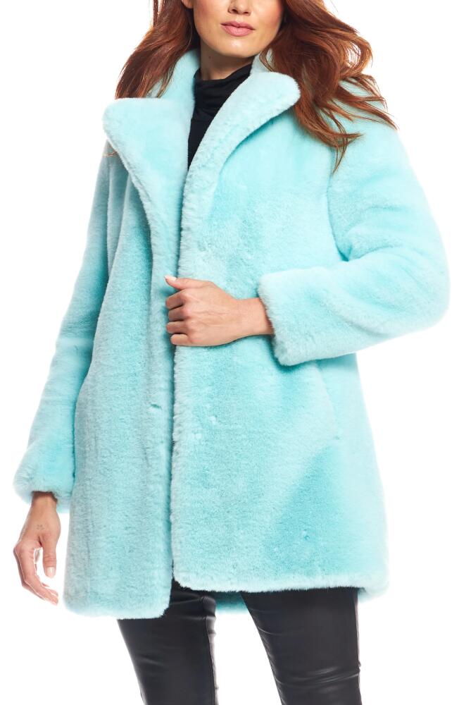 DONNA SALYERS FABULOUS FURS Le Mink Faux Fur Jacket in Mint Cover