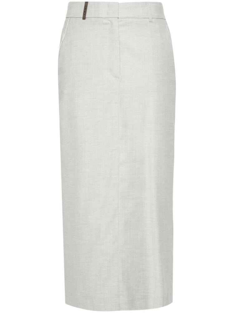 Peserico bead-embellished midi skirt - Grey Cover