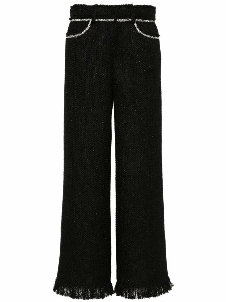 Giuseppe Di Morabito rhinestone-embellished bouclé trousers - Black Cover