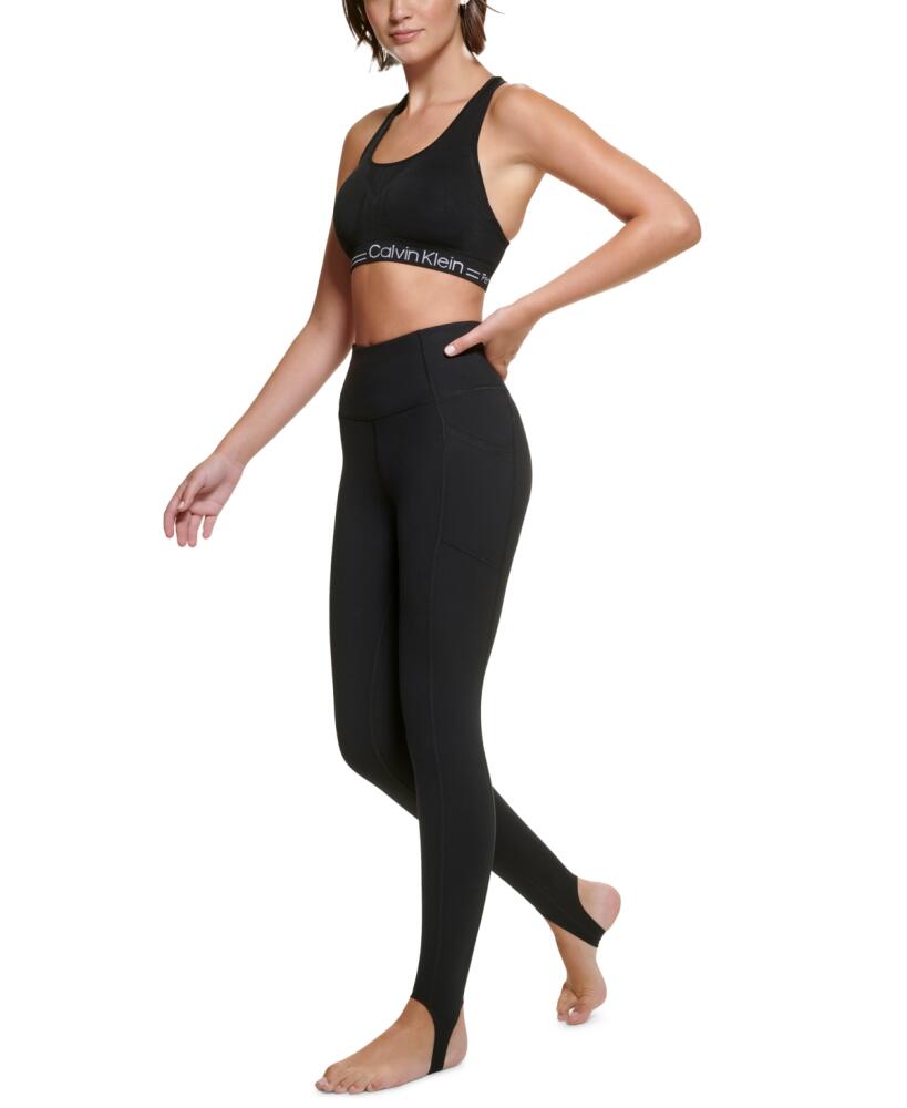 Calvin Klein Women's Super High Waist Full-Length Stirrup Leggings - Black Cover