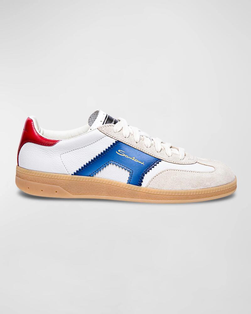 Santoni DBA Mixed Leather Low-Top Sneakers Cover