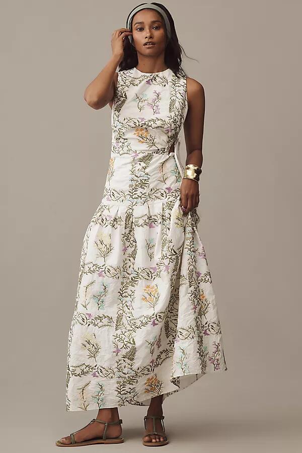 Forever That Girl Drop-Waist Floral Cutout Maxi Dress Cover