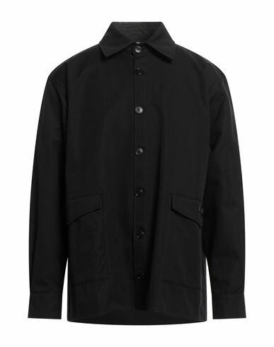 Gcds Man Shirt Black Cotton Cover