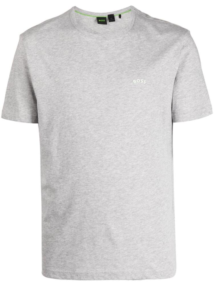 BOSS logo-print cotton T-shirt - Grey Cover