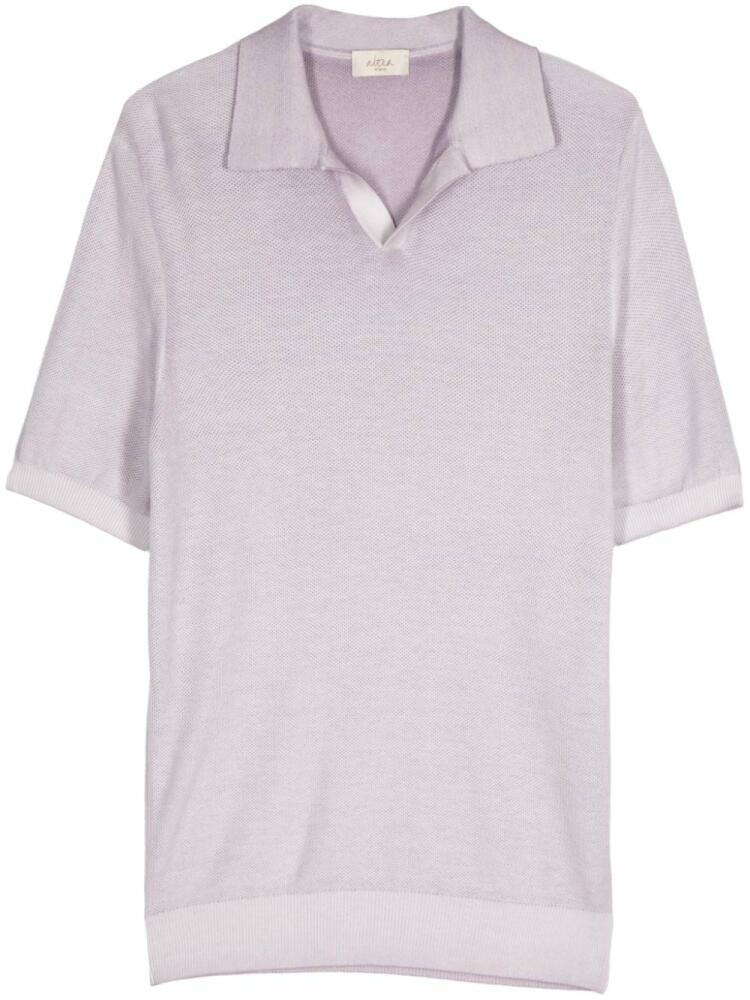 Altea Shaved cotton polo shirt - Purple Cover