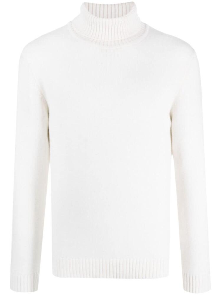 ERALDO roll-neck cashmere jumper - Neutrals Cover