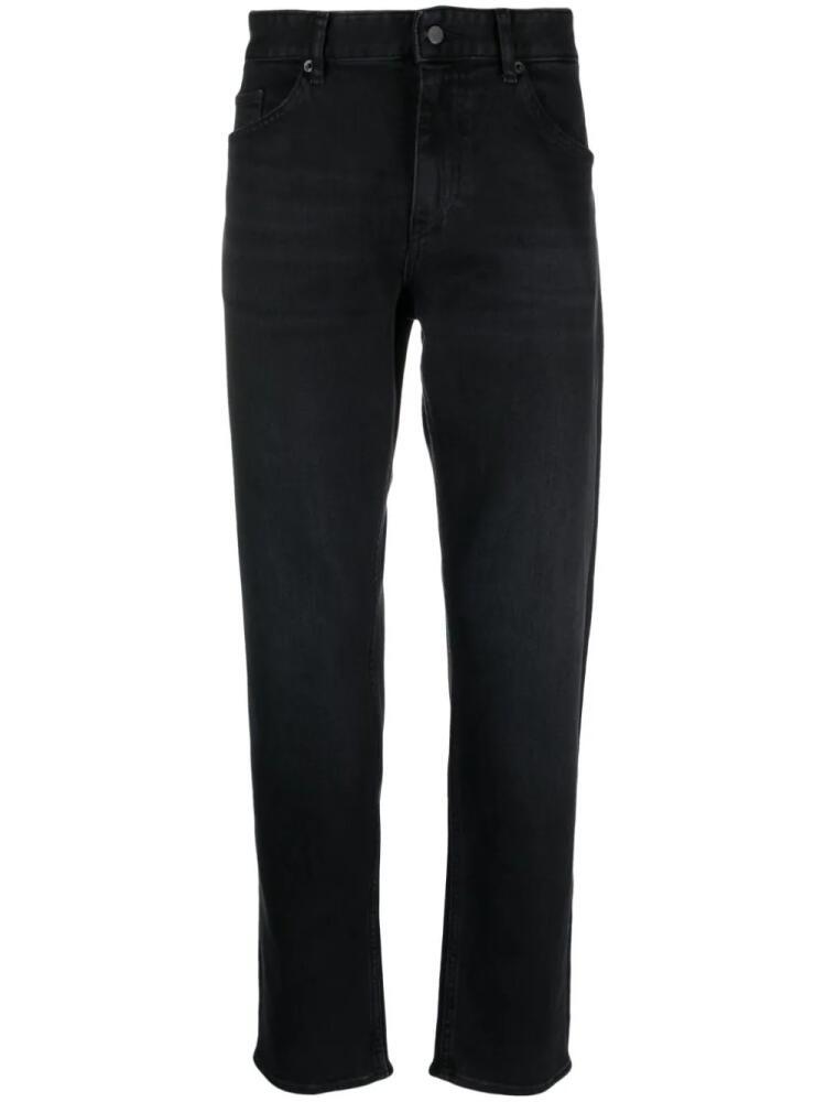 BOSS mid-rise tapered-leg jeans - Black Cover