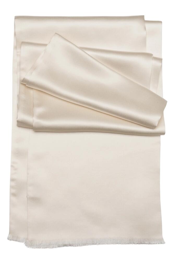 Elizabetta La Scala - Silk Opera Scarf for Men in White Cover