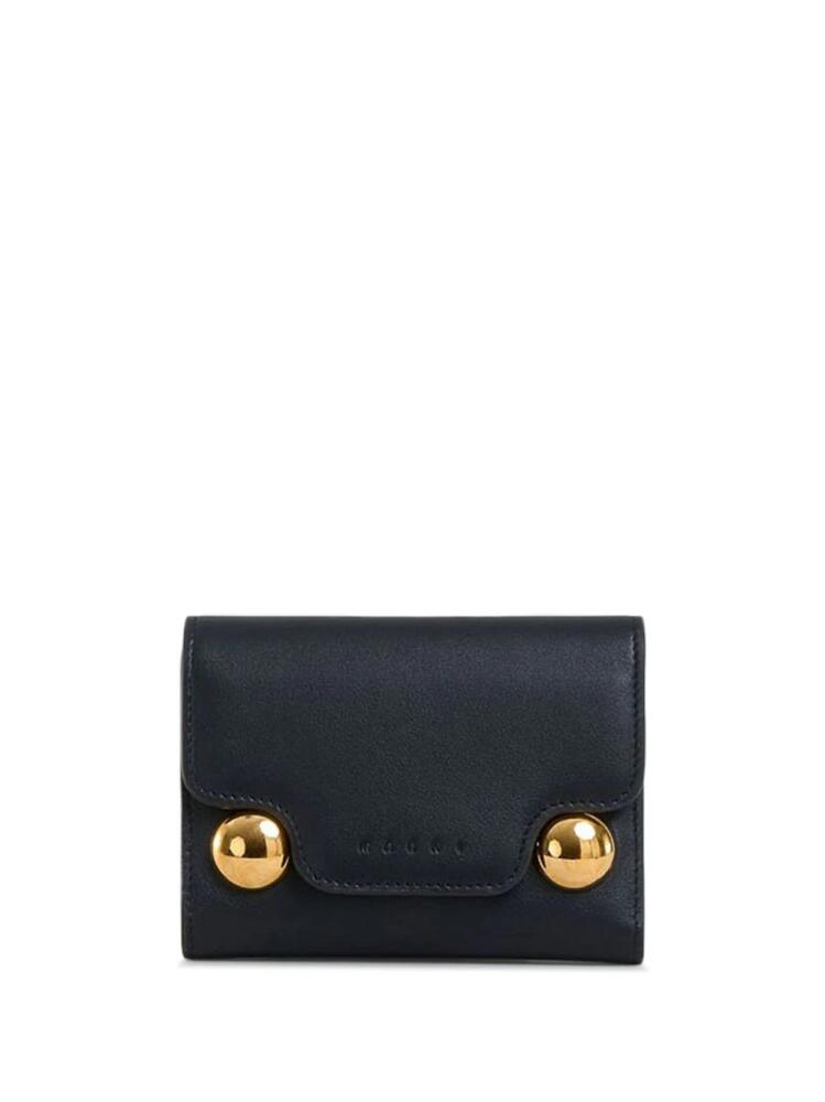 Marni Trunkaroo trifold leather wallet - Black Cover