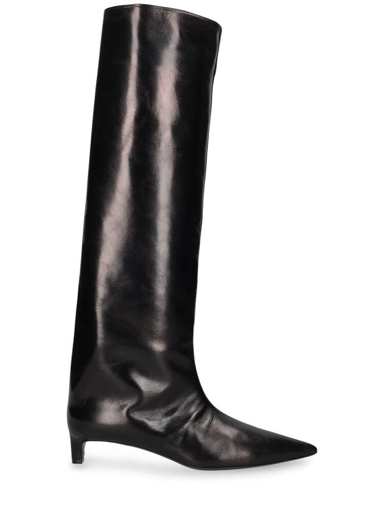 JIL SANDER 35mm Leather Tall Boots Cover