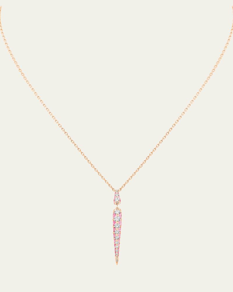 Boghossian Merveilles Rose Icicle Pink Sapphire and Diamond Pendant in 18K Rose Gold Cover