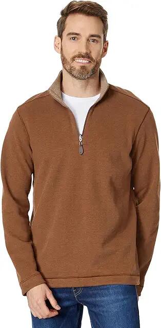 Johnston & Murphy Reversible 1/4 Zip (Rust/Oatmeal) Men's Clothing Cover