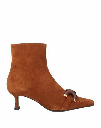 Roberto Festa Woman Ankle boots Brown Leather Cover