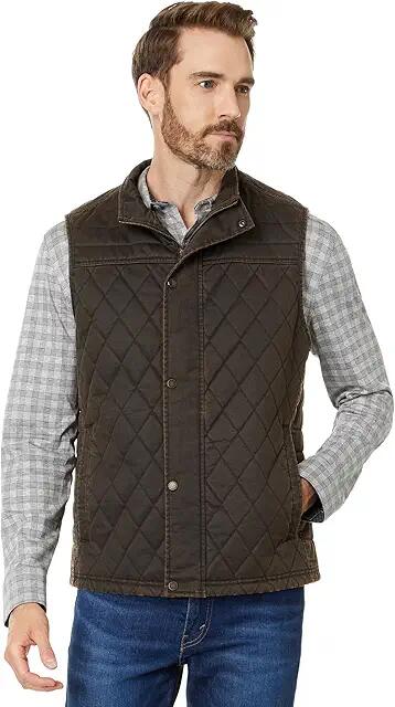 Johnston & Murphy Antique Cotton Vest (Brown 2) Men's Clothing Cover