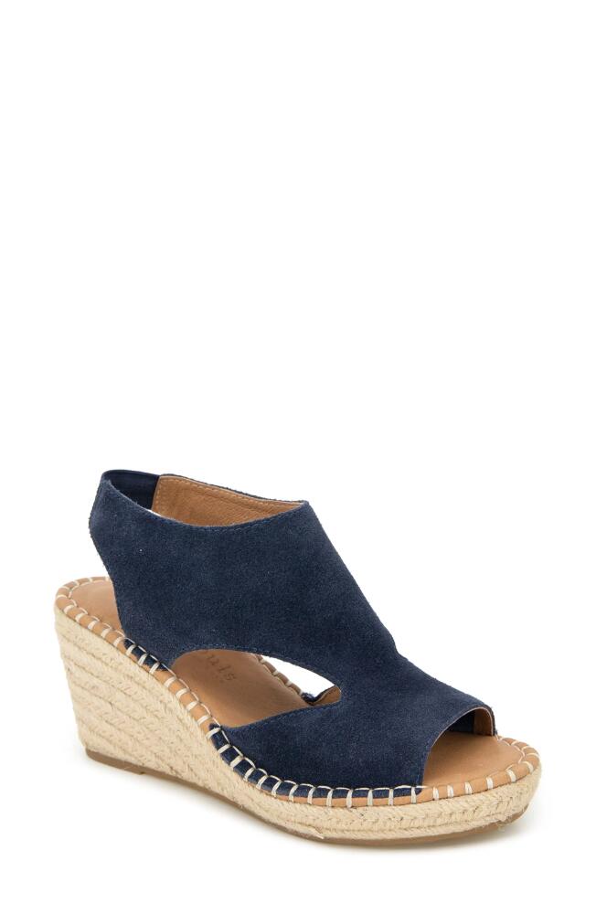 GENTLE SOULS BY KENNETH COLE Cody Espadrille Wedge Sandal in Navy Suede Cover