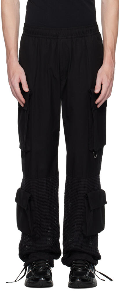 Givenchy Black Paneled Cargo Pants Cover