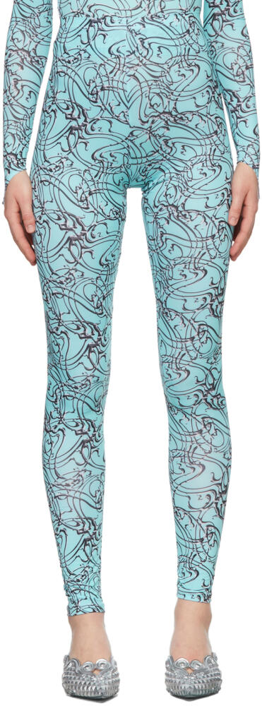 Maisie Wilen SSENSE Exclusive Blue Body Shop Leggings Cover