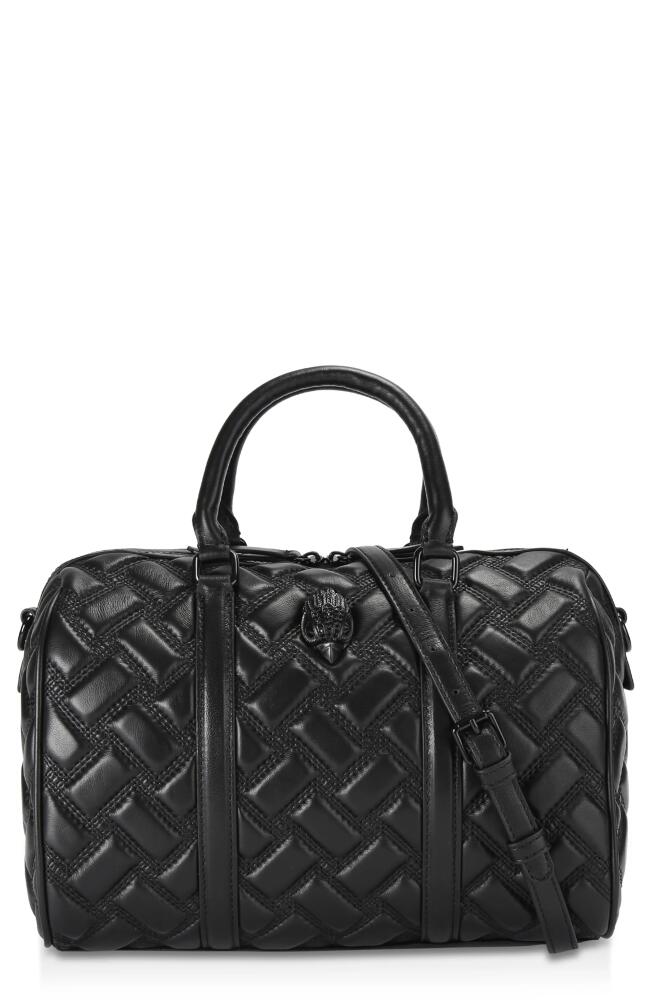 Kurt Geiger London Kensington Boston Drench Quilted Leather Duffle Bag in Black Cover