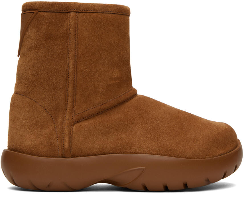 Bottega Veneta Tan Snap Ankle Boots Cover