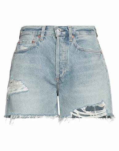 Citizens Of Humanity Woman Denim shorts Blue Organic cotton Cover