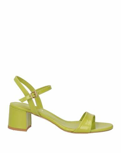 Ncub Woman Sandals Acid green Leather Cover