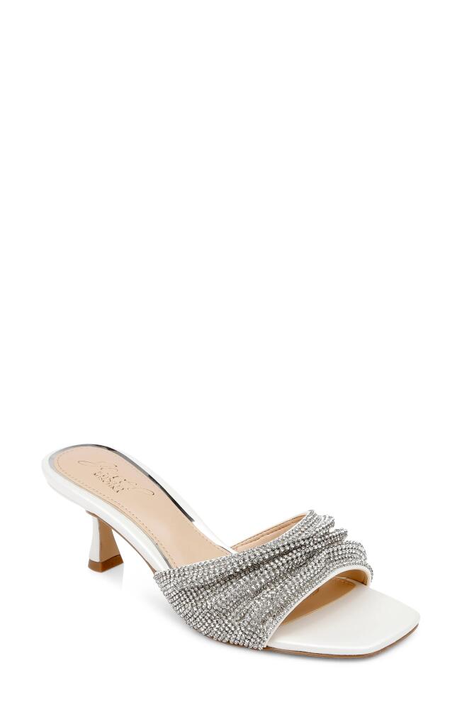 Jewel Badgley Mischka Humor Slide Sandal in White Cover