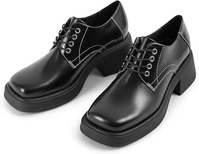 Vagabond Shoemakers Dorah Leather Lace Up Oxford (Black) Women's Flat Shoes Cover